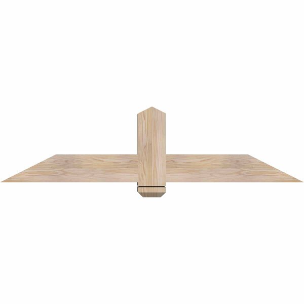 Ekena Millwork Eugene Smooth Timber Gable Bracket, Douglas Fir, 60"W x 15"H x 5 1/2"D x 5 1/2"F, 6/12 Pitch GBW060X15X0606EUG00SDF - main
